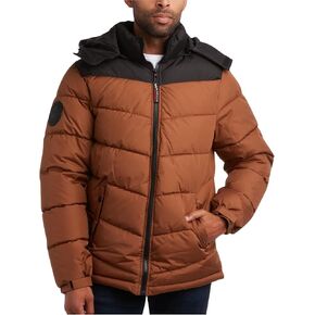 سترة منتفخة للرجال من CANADA WEATHER GEAR - معطف شتوي فقاعي - سترات خارجية مقاومة للماء للرجال (M-XXL) in Kuwait