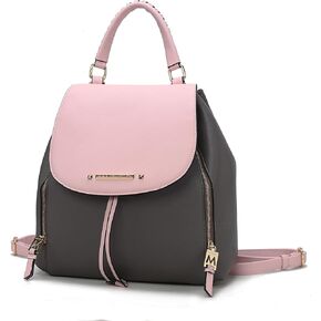 MKF Collection Backpack for Women Vegan Leather Bookbag Top Handle Bag Lady Fashion Pocketbook Travel bag by Mia k