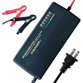 48V Lithium Battery Charger, 58.4V 5A LiFePO4 Battery Charger for Lithium Iron Phosphate Battery, Trickle Charger, Battery Maintainer, Smart Charger with 6 LEDs Disply Cooling Fan Multiple Protection