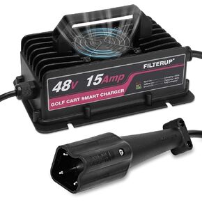 شاحن بطارية عربة الجولف 48 فولت 15 أمبير، قابس نمط 3 دبابيس متوافق مع موديلات Yamaha G29، Drive & Drive 2 (حمض الرصاص) in Kuwait