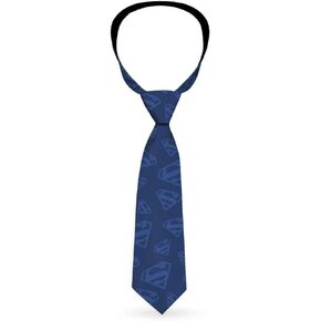 Necktie Standard - Superman Icon Scattered Blues