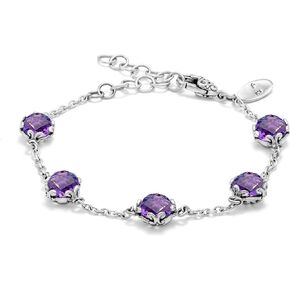 Birthstone Bracelet 925 Sterling Silver, 7mm Gemstone, May, (Adjustable 6.5" to 8.5") Birthday Gifts, Jewelry for Women, Valentine's Day