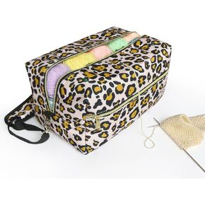 Tynzol Crochet Bag-Yarn Storage-Knitting Bag Organizer，Knitting Crochet Accessories，Knitting & Crochet Supplies， Crochet Hook Case，Yarn Bags for Crocheting On The Go Green