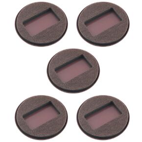 ZCZQC 5PCS Wheel Casters with ABS Shell Computer Chair Roller Casters Casters Universal Wheel Pulley Holder Felt Chair Casters Brown for Floor Protectors Prevents Sliding Scratches Noise
