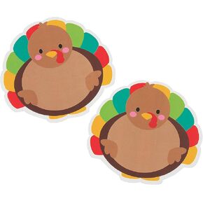 Turkey Bulletin Board Cutouts - Thanksgiving Classroom Decorations - 48 Pieces