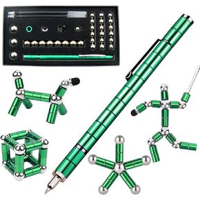 Fidget Pen, Magnetic Fidget Toys Pen,Deformable Magnet Metal Writing Pen for Age 8-13 Kids Boys Girls Teens Adults, Classroom Prizes,Birthday Gift,Party Favors,Easter Basket Goodie Bag Stuffers