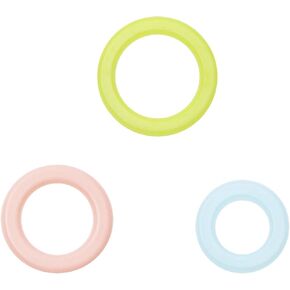 Mini Skater 300 Pcs 3 Sizes Knitting Marker Round Rings (Colored)