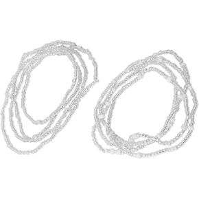 2pcs Beach Chain Bracelet Beads Colorful Body Bikinis for Women Necklace Beads Waist Chain Body Chain