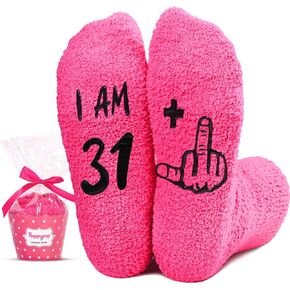 HAPPYPOP Birthday Gifts Ideas for Women - Socks for 31 32 33 34 35 Year Old Woman, Birthday Gifts for Her