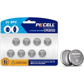 PKCELL 20 قطعة بطاريات CR2032 DL2032 CR2032 بطارية ليثيوم 3 فولت عملة