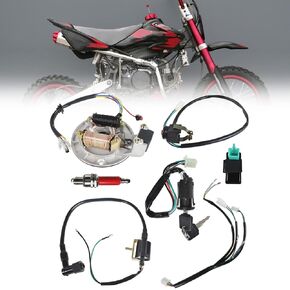 Wiring Harness Loom Ignition Coil CDI Magneto Stator Replacement for 50-140cc Dirt Pit Bike ATV