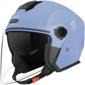 SanQing Motorcycle Open Face Helmet DOT Approved 3/4 Half Helmets for Motor-Bike Scooter Biker Adult Men Women
