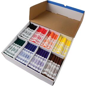 Constructive Playthings BCZ-1235 Jumbo Washable Markers Classroom Pack of 200 Markers in 8 Basic Colors