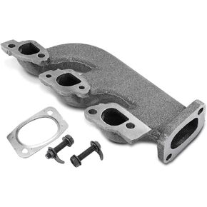 A-Premium Left Exhaust Manifold Kit W/Gasket & Bolts & Nuts [OHV 6Cyl 3.3 3.8L] Compatible with Dodge Grand Caravan/Caravan 2001-2007 & Chrysler Town & Country 2001-2007, Pacifica 2005-2007, Voyager
