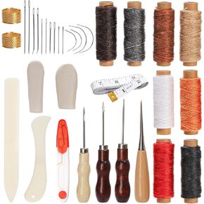 ZOOFOX 34 Pieces Bookbinding Kits, Hand Bookbinding Tools for Beginners, Bookbinding Kit Starter Tools Set for DIY Bookbinding Crafts and Sewing Supplies