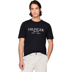 Tommy Hilfiger Men's Short Sleeve Cotton Graphic T-Shirts with Logo, Also Available in Big & Tall