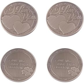 NOIAFZY 4Pcs Four Leaf Clover Lucky Coin Unique Lottery Ticket Scratcher Tool with Alloy Metal Material
