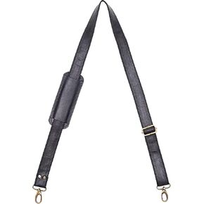 Universal Replacement Leather Laptop Shoulder Strap, Durable 55" Adjustable Comfortable Belt with Metal Hooks for Briefcase, Computer Messenger Bag, Luggage/Duffel/Camera