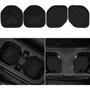 Cup Holder Inserts Coaster Interior Accessories Cup Mat Pad, Compatible with 2018-2024 Wrangler JL/JLU and 2020-2024 Gladiator JT (Red, Jeep Grille Style)