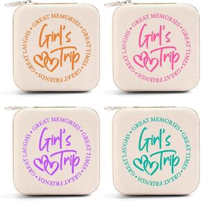Cute Jewelry Boxes & Organizers, Girls Trip Gifts Favors Jewelry Organizer, Jewelry Travel Case, Small Jewelry Box for Girls, Earring Storage Ring Organizer Boxes, Travel Accessories for Women