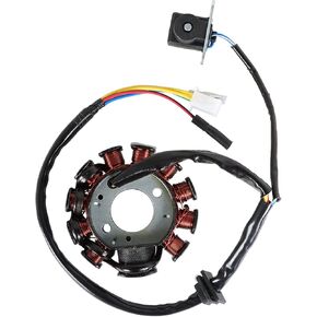 WFLNHD 11 Pole/Coils Magneto Stator AC 6 Pole Coil Replacement for GY6 150cc 125cc Engine Chinese Moped Scooter ATV Quad 4