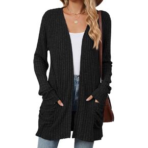 Lightweight Cardigans for Women Fashion Casual Oversized Long Sleeve Cardigan Sweater Loose Dressy Fall Holiday Tops
