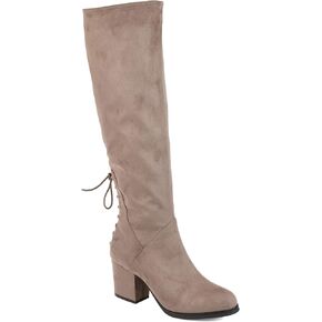 Journee Collection Womens Leeda Boot Black, 8.5 Extra Wide Calf US