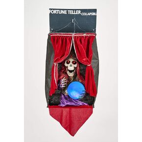 Worth Imports 27" Hanging Animated Crystal Ball Fortune Teller, RedPurpleBlackBlue