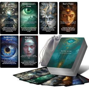 Evil Eye Oracle Cards, 60 Oracle Cards Deck with Meanings on Them, Oracle Tarot Cards for Beginner Insight and Discovery, Haters Exposed, Eyewitness Exposed