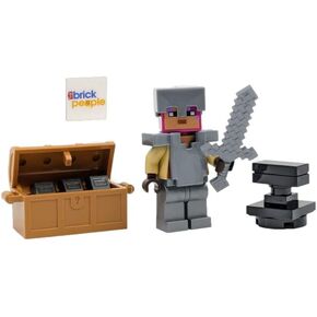 LEGO Minecraft: Knight Minifigure with Chest and Anvil