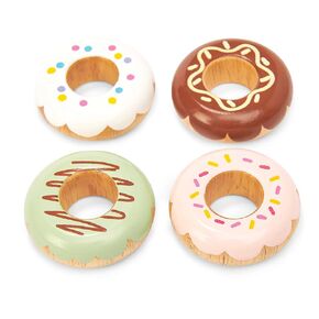 Le Toy Van - Educational Wooden Honeybake Pretend Play Doughnuts Set Toy Cakes | Gorgeous Pretend Play Food | Birthday Cake Or Afternoon Tea Role Play Toy | Great As A Gift