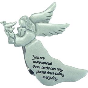 Abbey + CA Gift Guardian Angel Visor Clip, Gift for New and Experienced Drivers, for Safety on The Road (Protect Me)