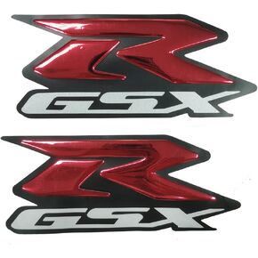 Red 3D Logo Emblem Sticker Decal Polish Gloss Raise Up Compatible with Suzuki GSXR 600 750 1000 1300 Hayabusa