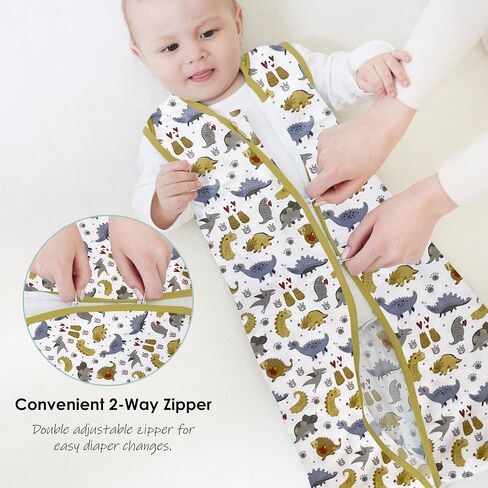Cute Castle Baby Sleep Sack 6-12 Months - Lightweight 100% Cotton 2-Way Zipper TOG 0.5 Infant Wearable Blanket, Newborn Essentials Toddler Sleep Clothes, 3 Pack(Pink, Bear, Bear Claw) in Saudi Arabia