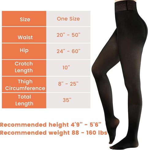 Clothirily Fleece Lined Tights Women, Warm Pantyhose Leggings Thermal Tights for Women, Fleece Tights Winter Tights for Women in Saudi Arabia