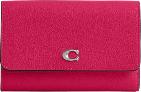 Coach Essential Medium Flap Wallet, Dragonfruit in Kuwait