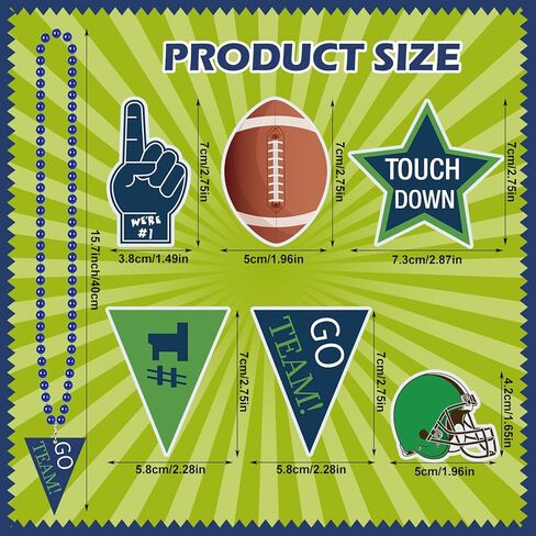 24 قطعة من قلادات خرز كرة القدم، خوذة الفريق السائبة، قلادات وعاء كرة القدم مع قلادة من اللباد لرياضيي كرة القدم، هدايا المعجبين، مستلزمات الحفلات in Kuwait