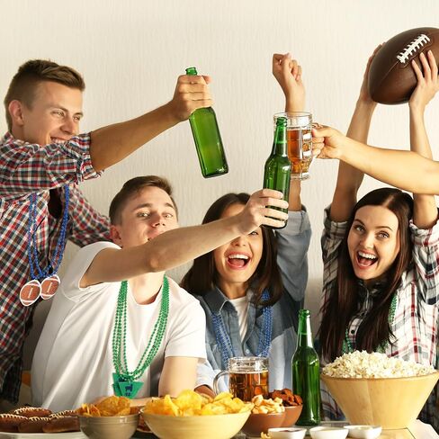 24 قطعة من قلادات خرز كرة القدم، خوذة الفريق السائبة، قلادات وعاء كرة القدم مع قلادة من اللباد لرياضيي كرة القدم، هدايا المعجبين، مستلزمات الحفلات in Kuwait