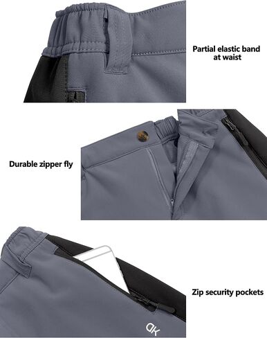 Little Donkey Andy Men’s Fleece Lined Softshell Pants for Hiking SKiiing in Saudi Arabia