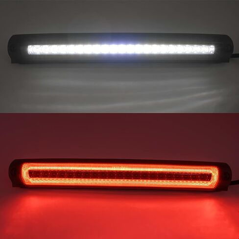 NSLUMO Led Third Brake Light Replacement for 1997-2003 F150 F250 2000-2005 F'ord Excursion Euro Smoked Lens Red LED Strobe 3rd Brake Center High Mount Stop Lamp White Cargo Light Kit OEM FO2890102 in Saudi Arabia