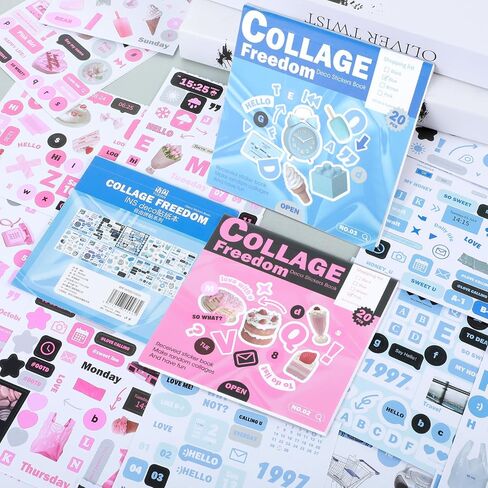 2 Pcs Stickers for Planners,40 Sheet 1200+ Journal Stickers for Student Planner - Nursing Student Sticker,Teacher Planner Stickers Essentials （Pink,Blue） in Saudi Arabia