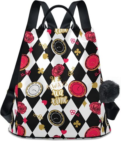 Fustylead Alice Chess Board Backpack Purse for Women Fashion Ladies Shoulder Bags Large Travel Bag in Saudi Arabia