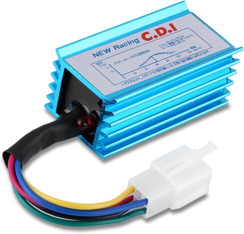 1 جهاز كمبيوتر CDI AC للسيارة، 2.8 بوصة × 1.4 بوصة × 1.1 بوصة 70cc/90cc/100cc/110cc نظام محرك بخمسة دبابيس، ملحقات استبدال التحديثية، للسيارات ATVs والمركبات على الطرق الوعرة (أزرق) in Saudi Arabia