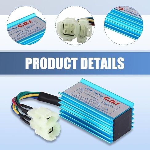 1 جهاز كمبيوتر CDI AC للسيارة، 2.8 بوصة × 1.4 بوصة × 1.1 بوصة 70cc/90cc/100cc/110cc نظام محرك بخمسة دبابيس، ملحقات استبدال التحديثية، للسيارات ATVs والمركبات على الطرق الوعرة (أزرق) in Saudi Arabia