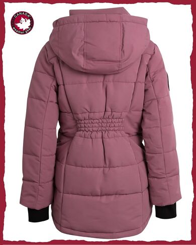 معطف الشتاء للفتيات من CANADA WEATHER GEAR - سترة منتفخة مبطنة بطول الملعب (4-16) in Saudi Arabia