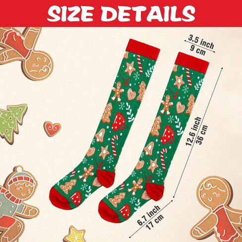 Christmas Socks Women Socks Knee High Novelty Socks for Christmas Gag Gift Exchange Grab Bag Game in Kuwait