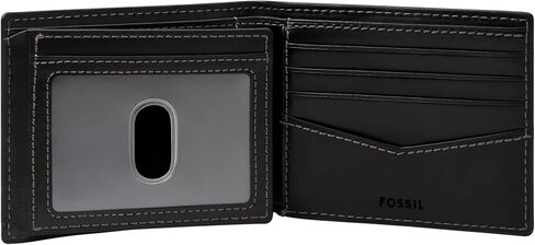 Fossil Men's Hayes Bifold with Flip ID, Black in Saudi Arabia