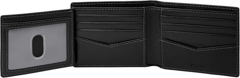 Fossil Men's Hayes Bifold with Flip ID, Black in Saudi Arabia