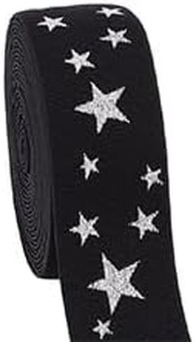 PH PandaHall Sewing Elastic Band, 40mm/1.57 Inch Wide Heavy Stretch Elastic Band 5 Yards Colored Elastic Spool Rope Printed with Stars Pattern for Sewing Wigs Waistband Underwear Pants Dress in Saudi Arabia