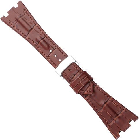 حزام جلدي للرجال متوافق مع 28 ملم Audemars Piguet Royal Oak Offshore AP 15703 15710 15400 26470 26400 للسيدات للعمل في الهواء الطلق سوار ساعة مقاوم للماء وإبزيم حزام المعصم in Saudi Arabia